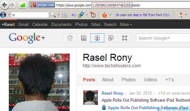 google plus profile id